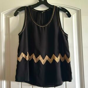 Sugar Lips Black and Gold Tank